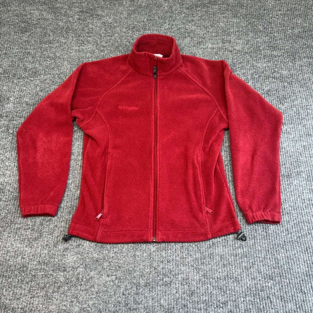 Columbia Womens Benton Springs Full Zip‎ Fleece Jacket Red Small WL6114
